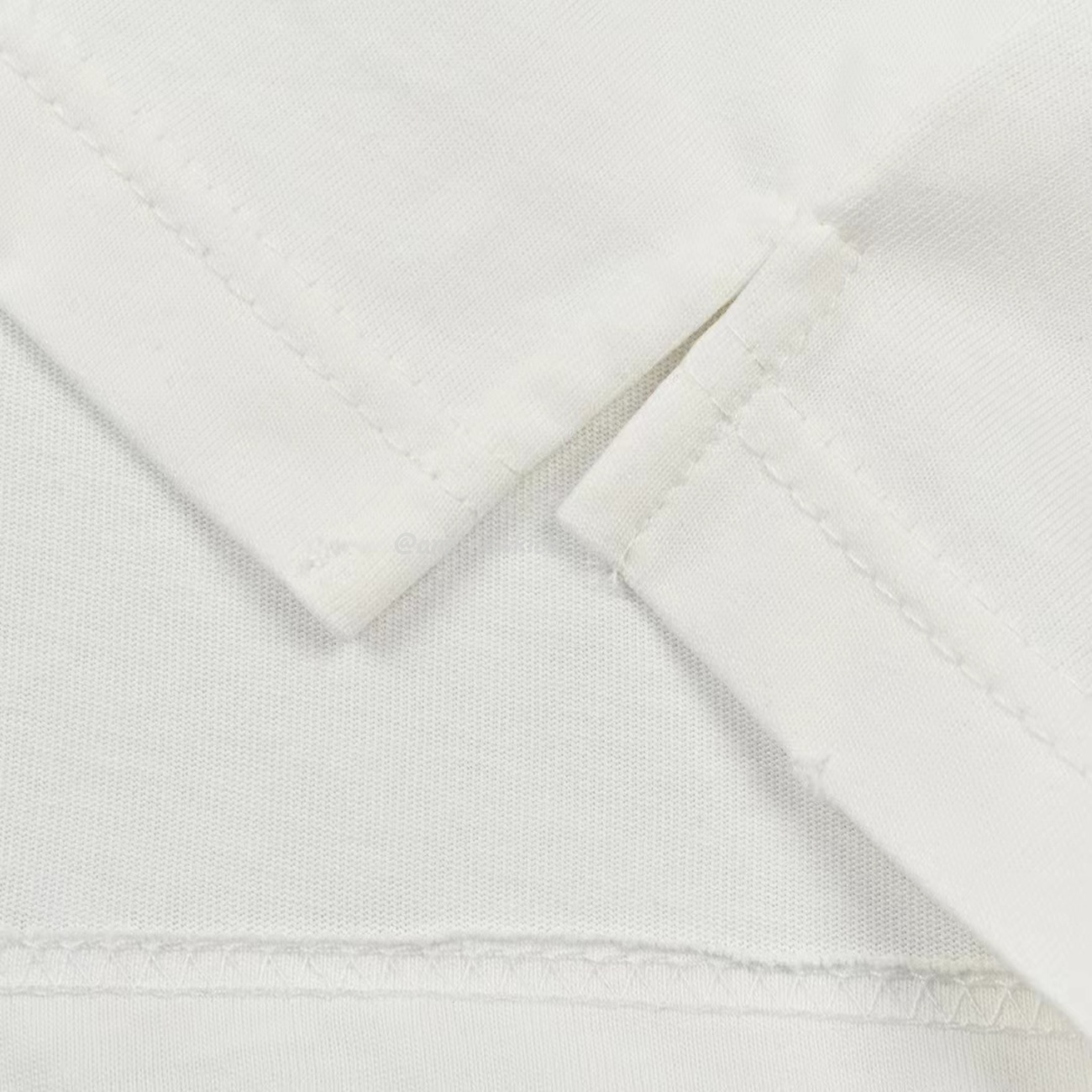 Dior Wide Body Bamboo Pure Cotton Plain Weave Fabric T Shirt White Navy (5) - newkick.org